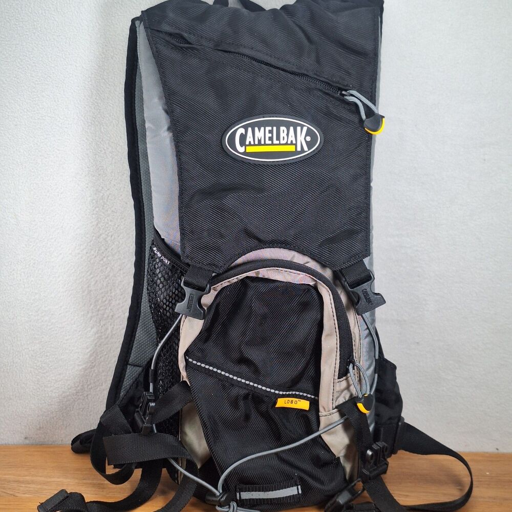 CamelBak Lobo Hydration Pack Backpack Black Nylon Hiking Trail Unisex Bag Water